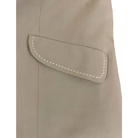 CABI Tan Single Button Collared Career Classic Boss Babe Blazer Jacket Women 8 - Picture 6 of 14